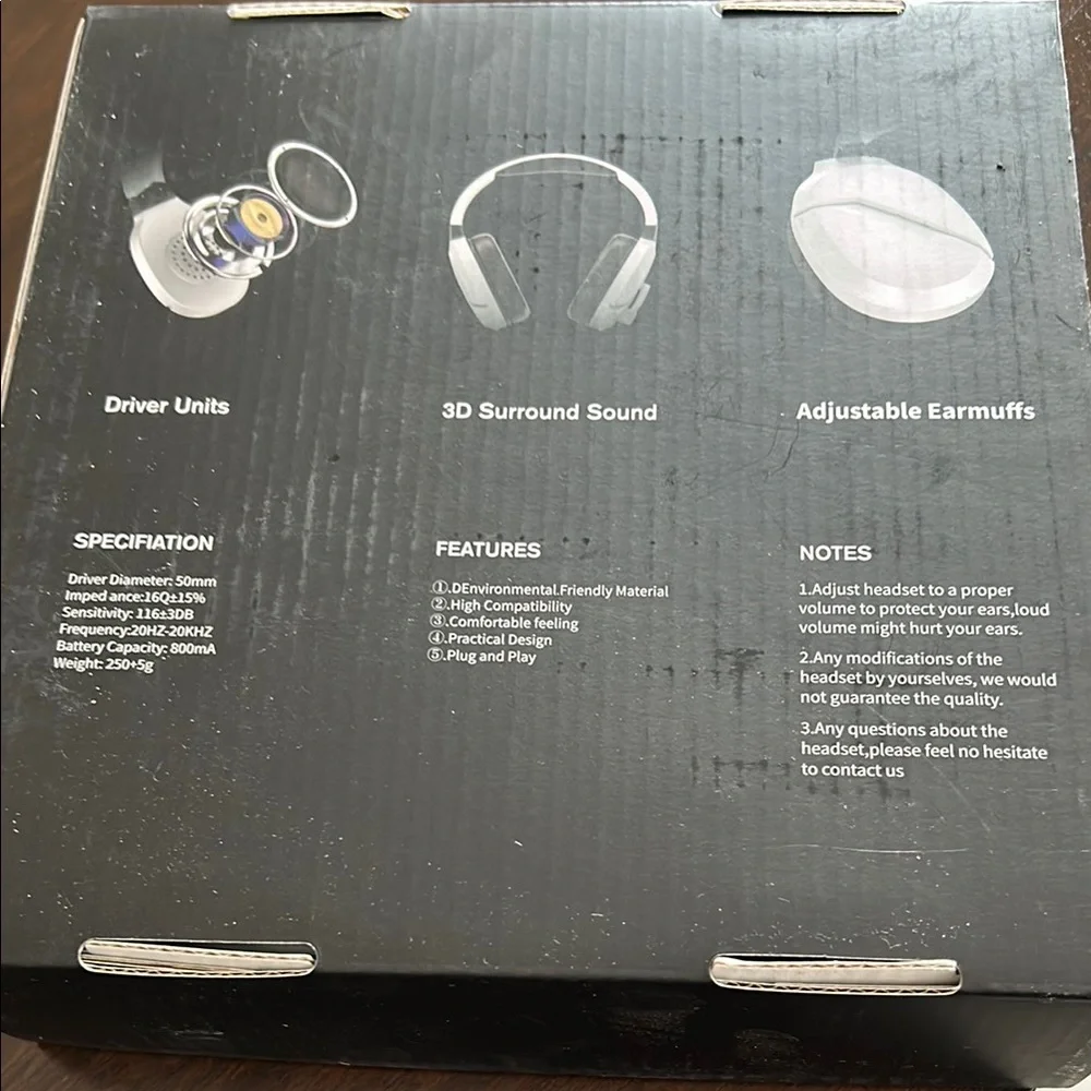 Wireless Gaming Headset - Silver and Black
